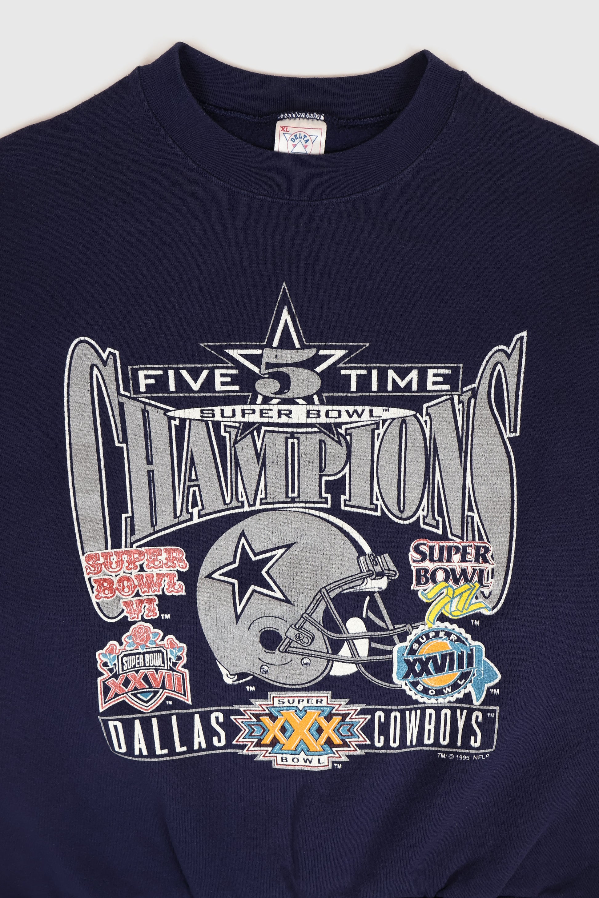 Vintage Dallas Cowboys 5 Time Super Bowl Champions Crewneck Image 1