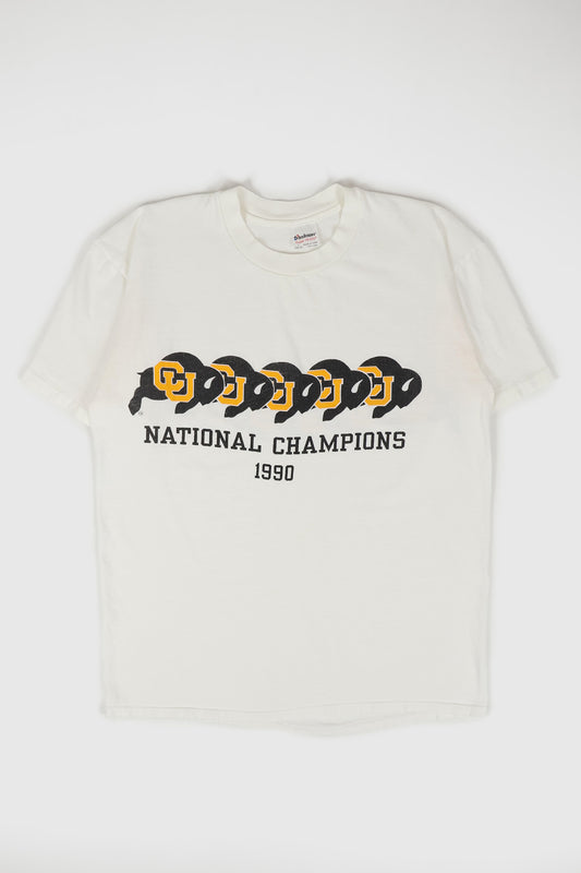 Vintage University of Colorado 1990 National Champions Tee Image 0