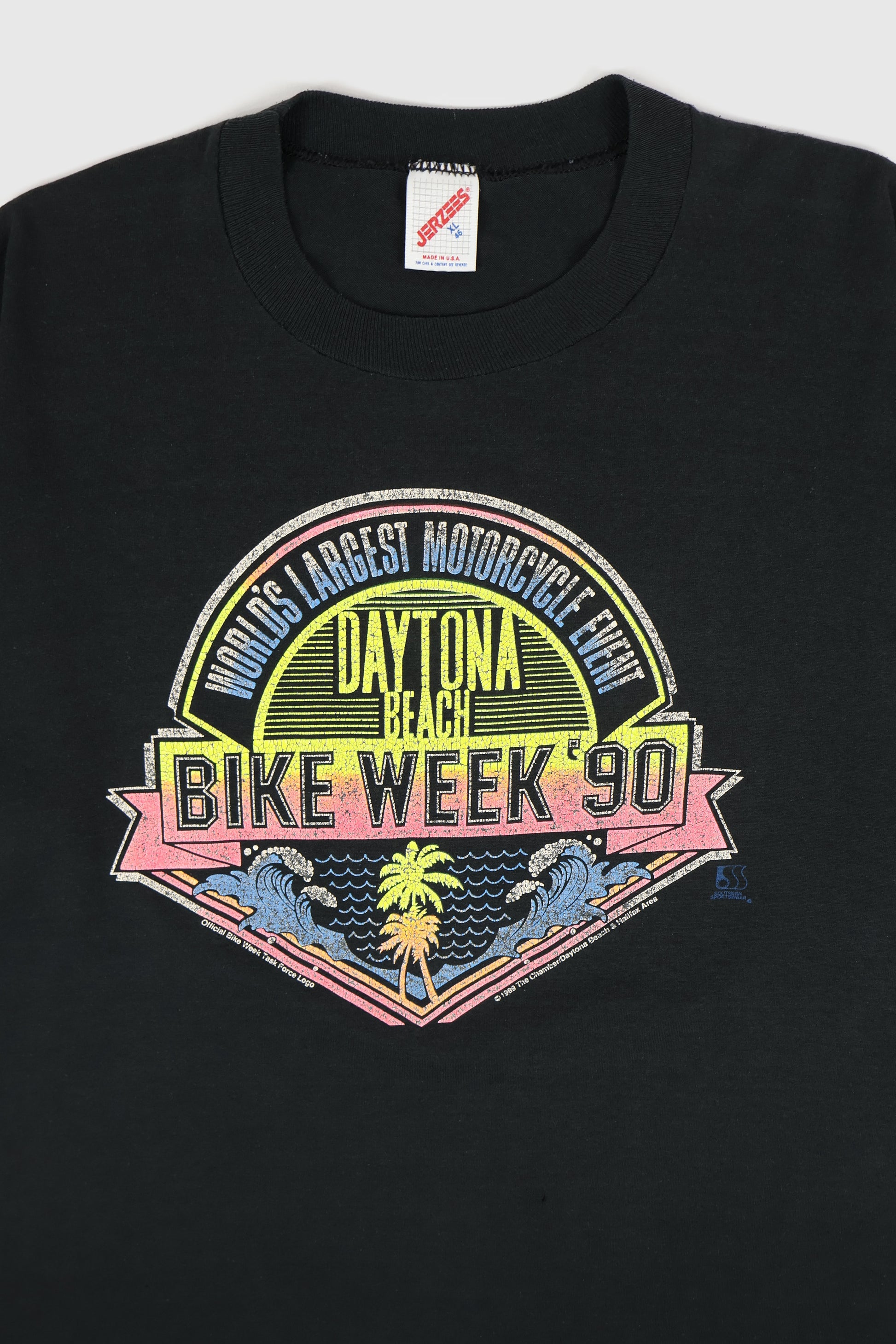 Vintage Bike Week Daytona Beach 1990 Tee Image 2