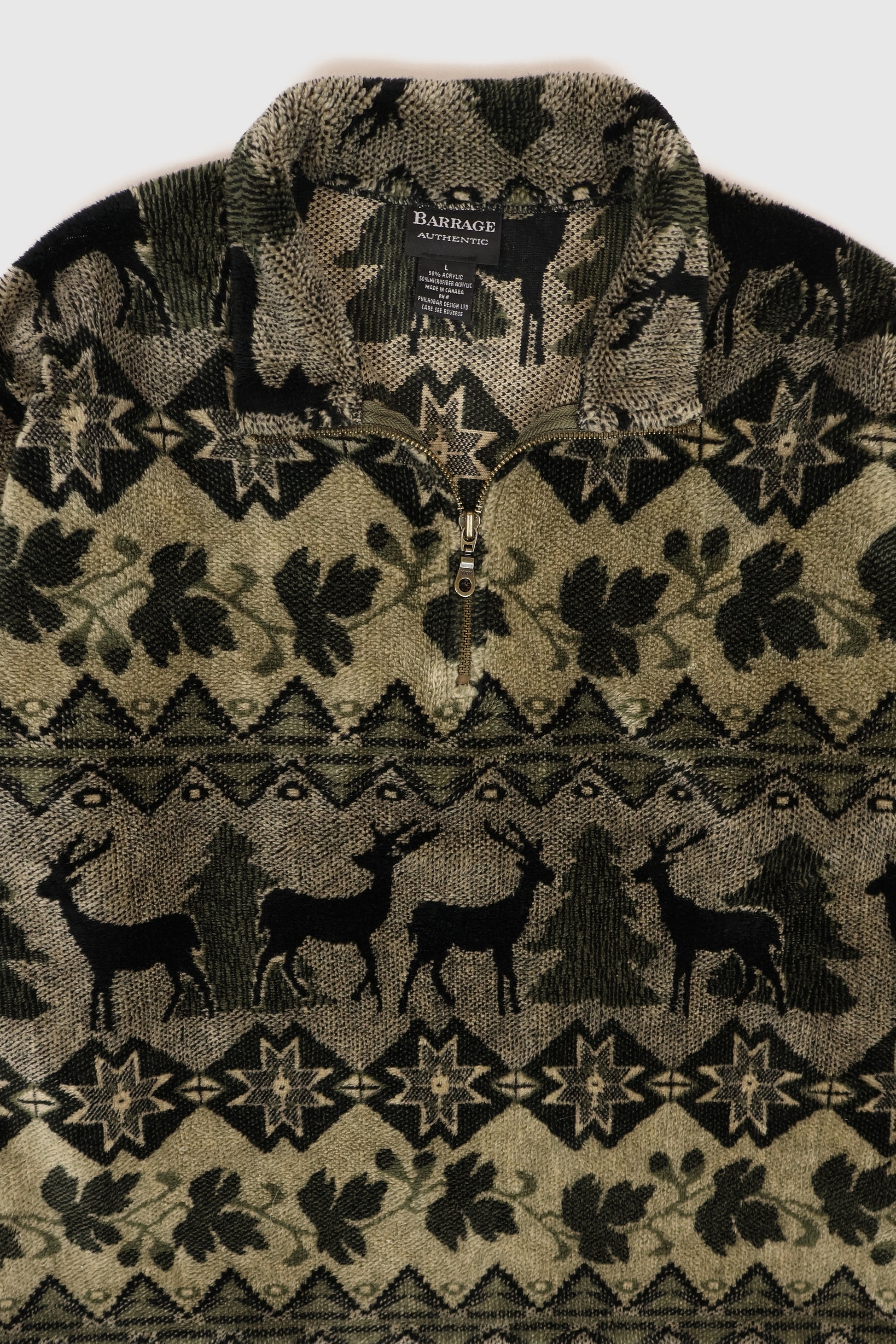 Vintage Quarter Zip Fleece Jacket Image 1