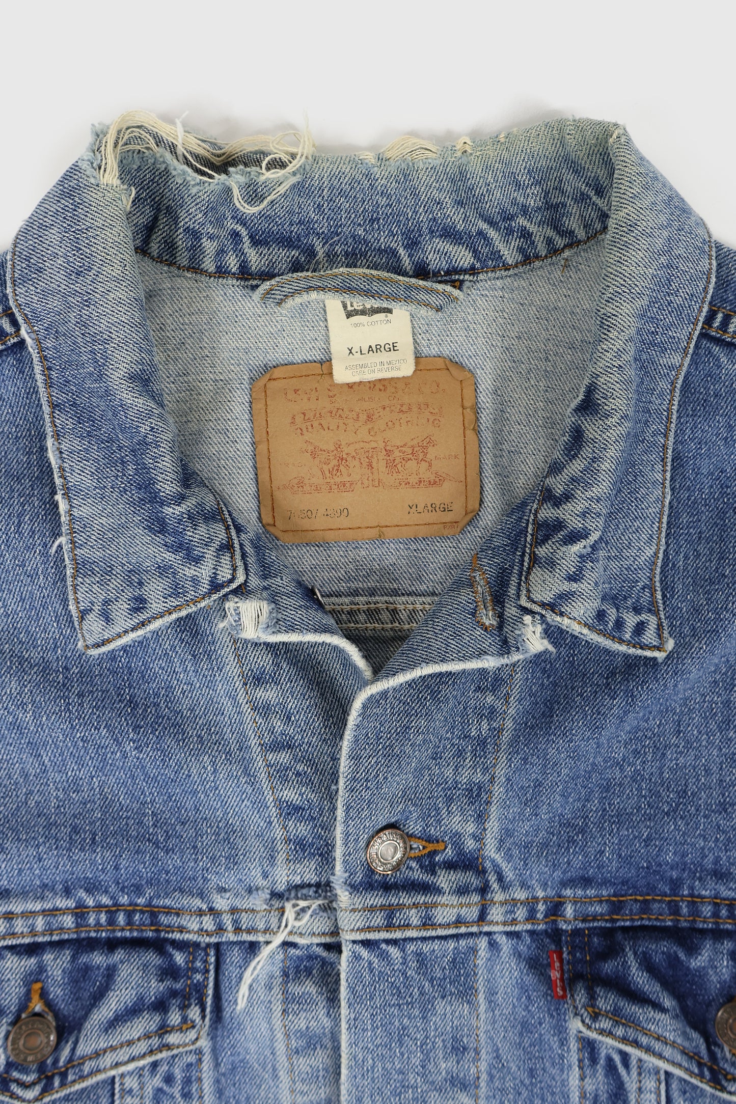 Vintage Levi's Distressed Denim Jacket Image 2