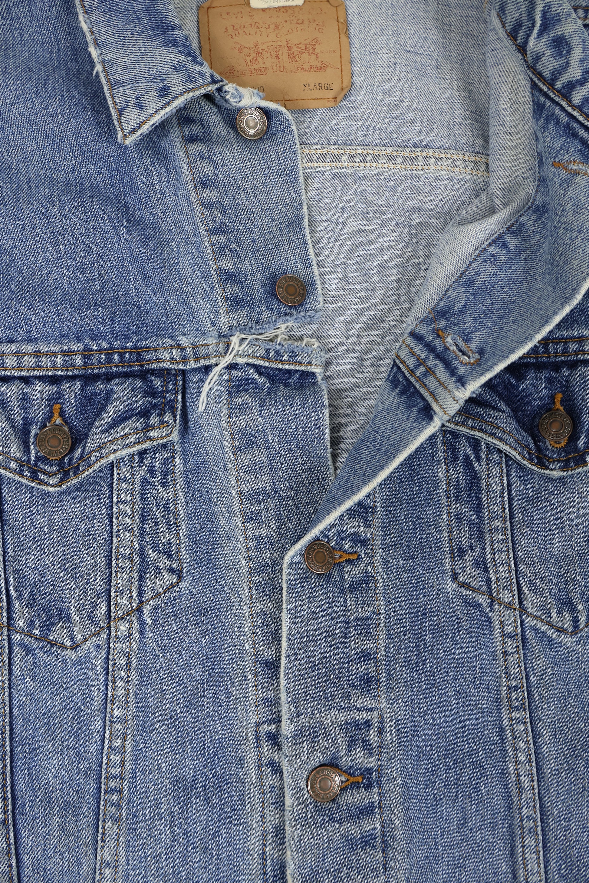 Vintage Levi's Distressed Denim Jacket Image 3