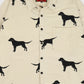 Vintage Dog Pattern Flannel Button-Down Shirt