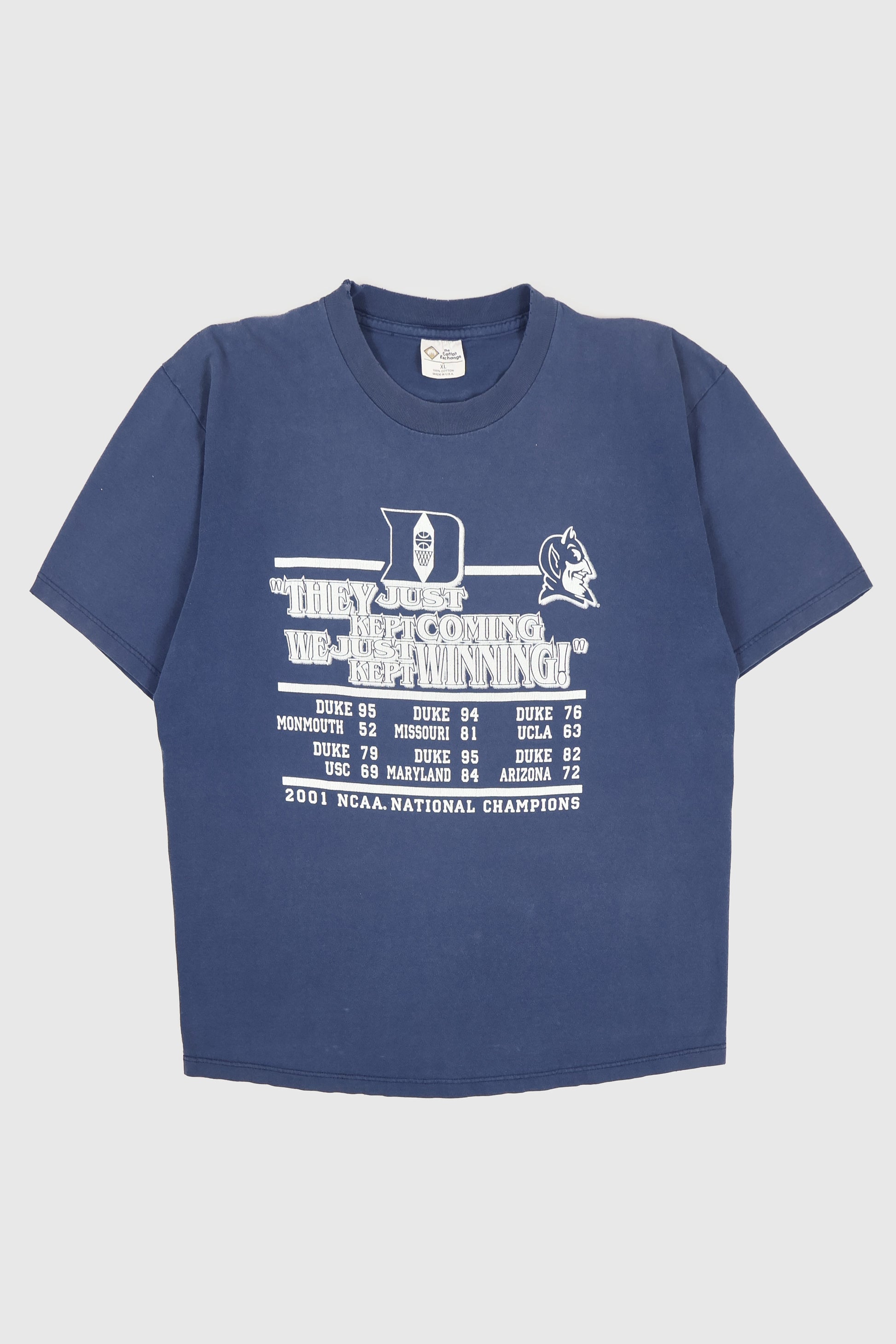 Vintage Duke Basketball 2001 National Champions Tee Image 0