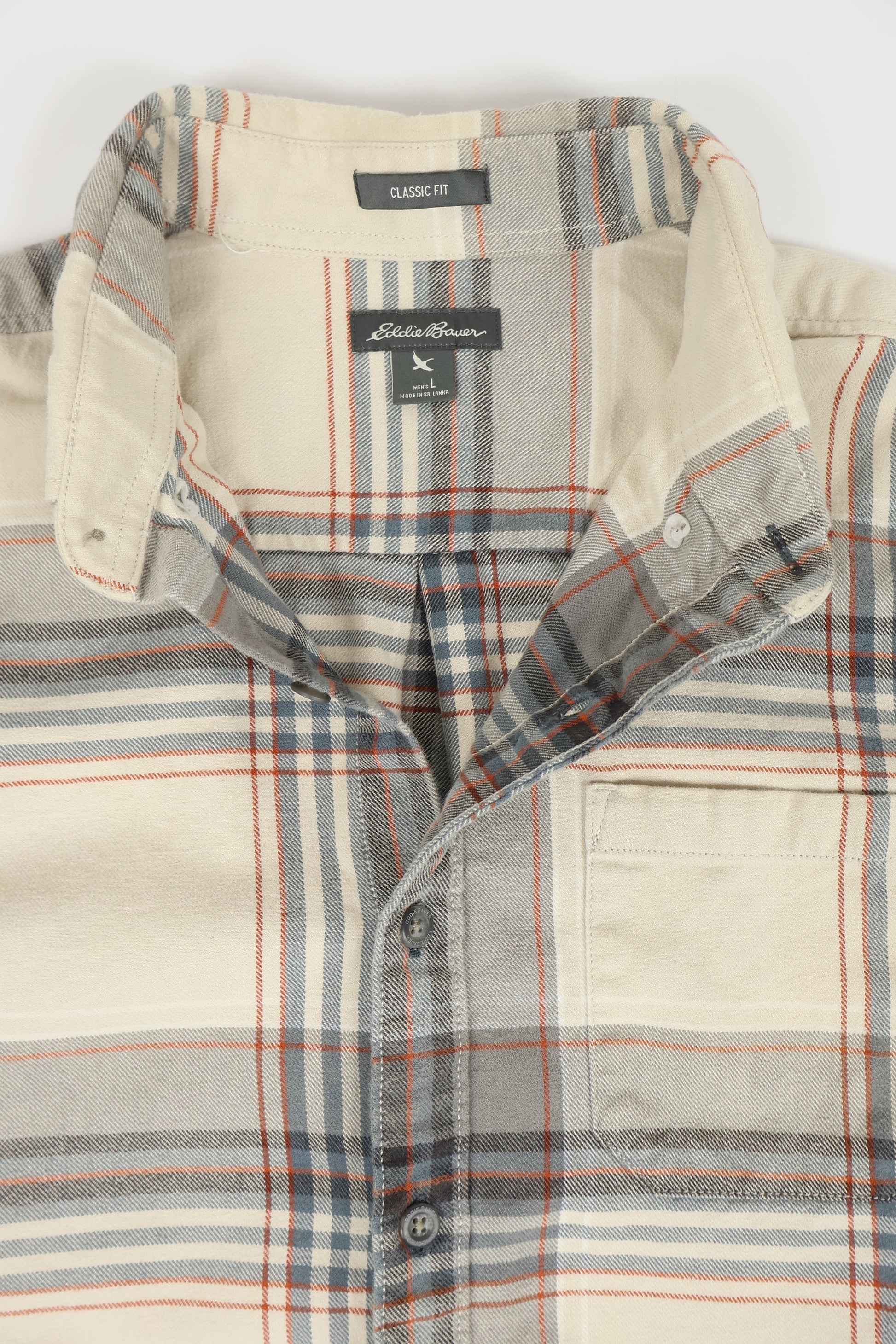 Vintage Eddie Bauer Plaid Button-Down Shirt Image 2