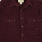 Vintage Eddie Bauer Dark Red Flannel Button-Down Shirt Image 1