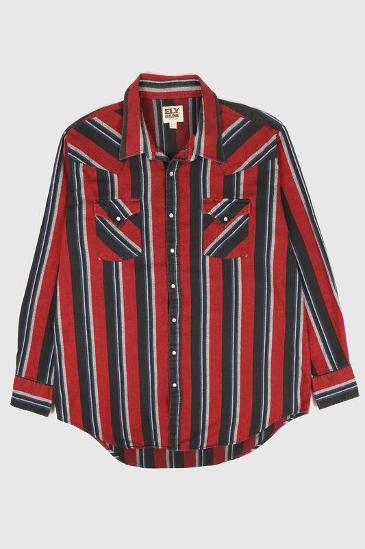 Vintage Striped Snap Button Shirt Image 0