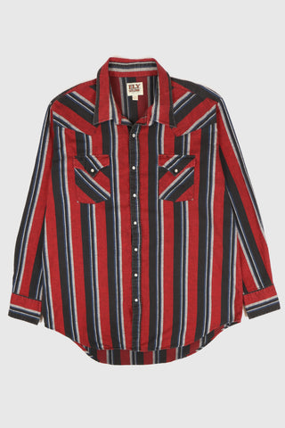 Vintage Striped Snap Button Shirt