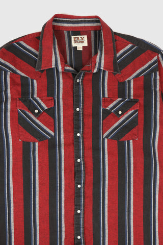 Vintage Striped Snap Button Shirt