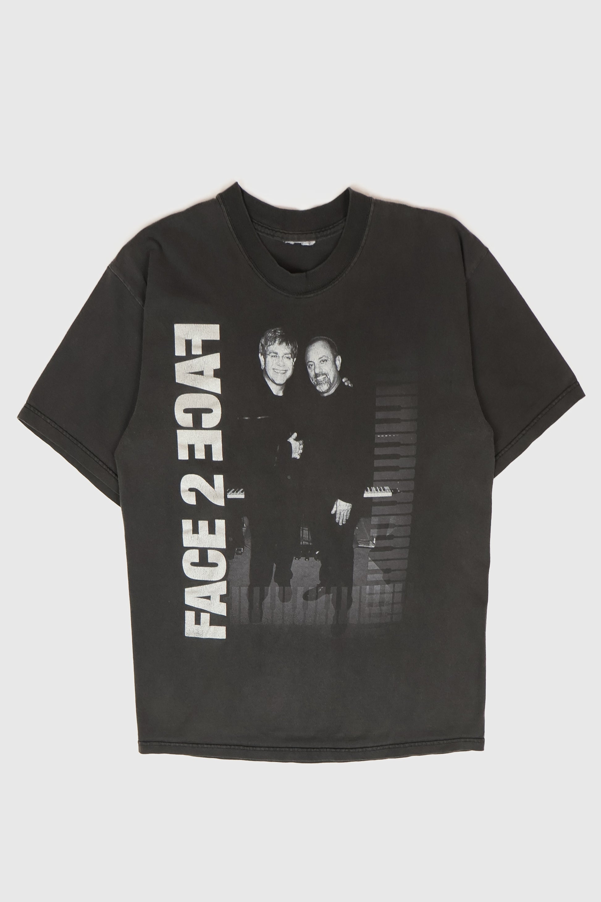 Vintage Billy Joel and Elton John Face 2 Face Tour Tee Image 0