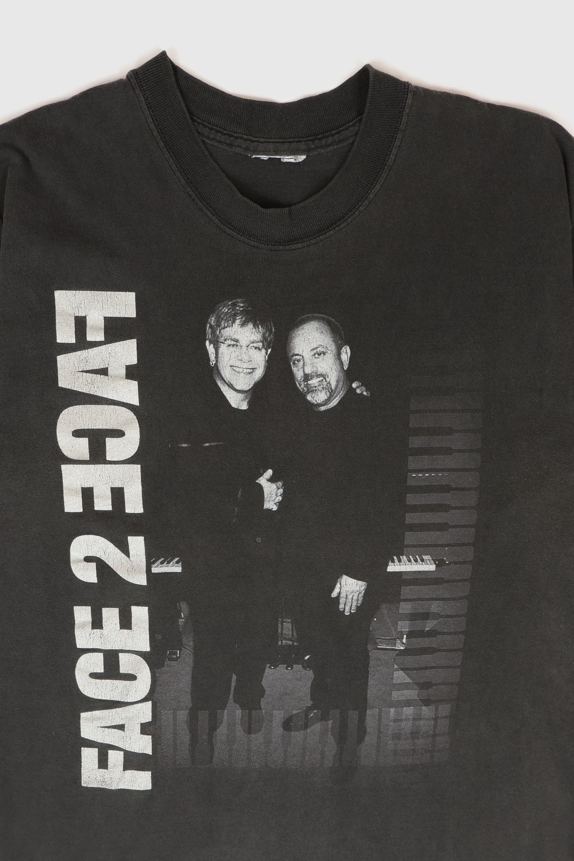 Vintage Billy Joel and Elton John Face 2 Face Tour Tee Image 2