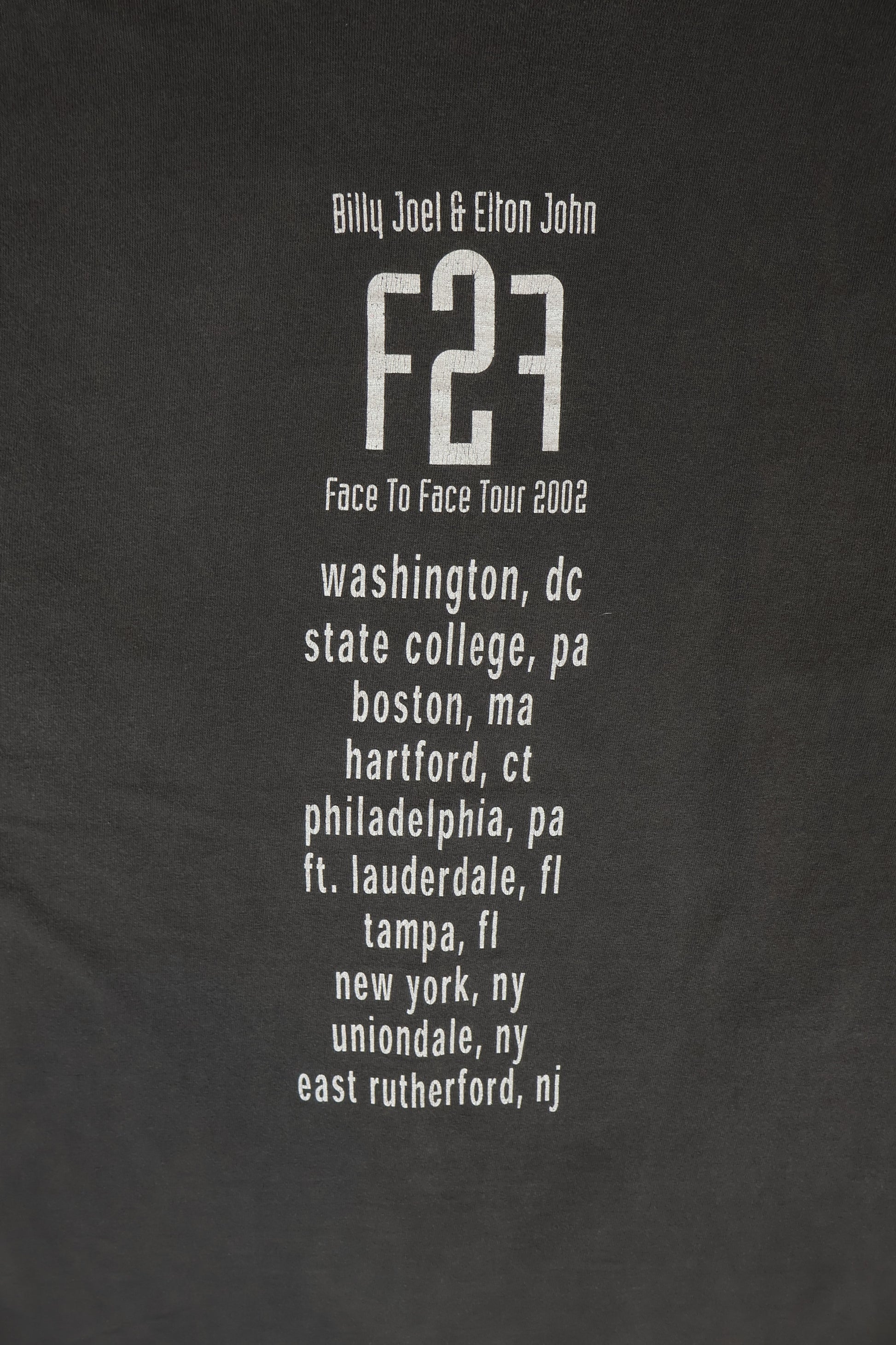 Vintage Billy Joel and Elton John Face 2 Face Tour Tee Image 4