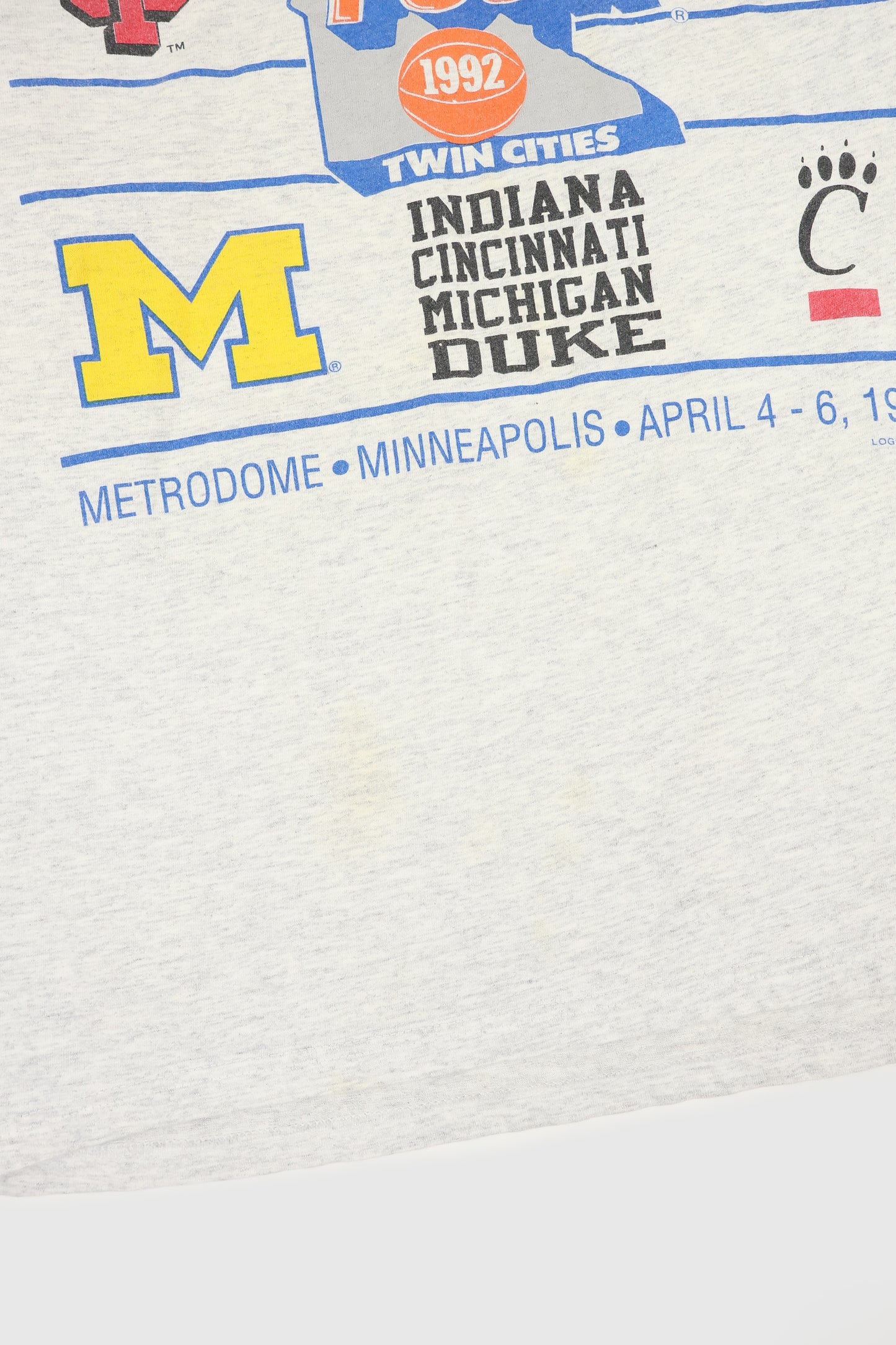 Vintage 1992 NCAA Final Four Tee Image 3