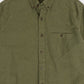 Vintage Green Elbow Patch Flannel Button-Down Shirt Image 1