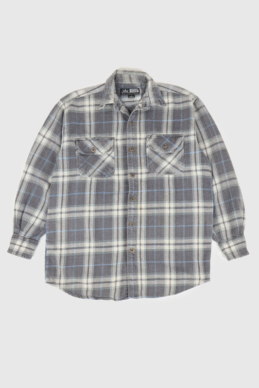 Vintage Faded Flannel Button-Down Shirt Image 0