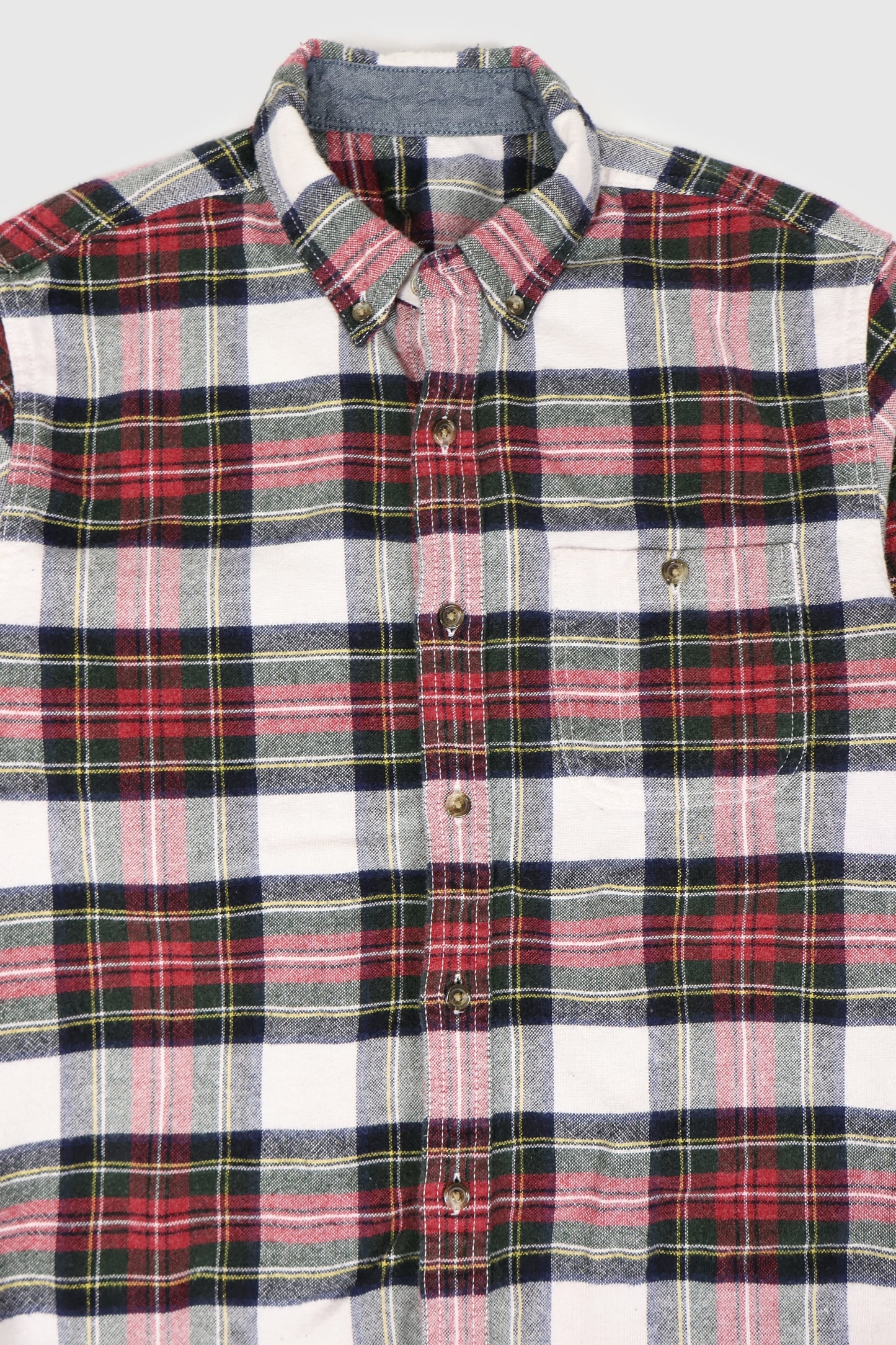 Vintage Elbow Patch Flannel Button-Down Shirt Image 1