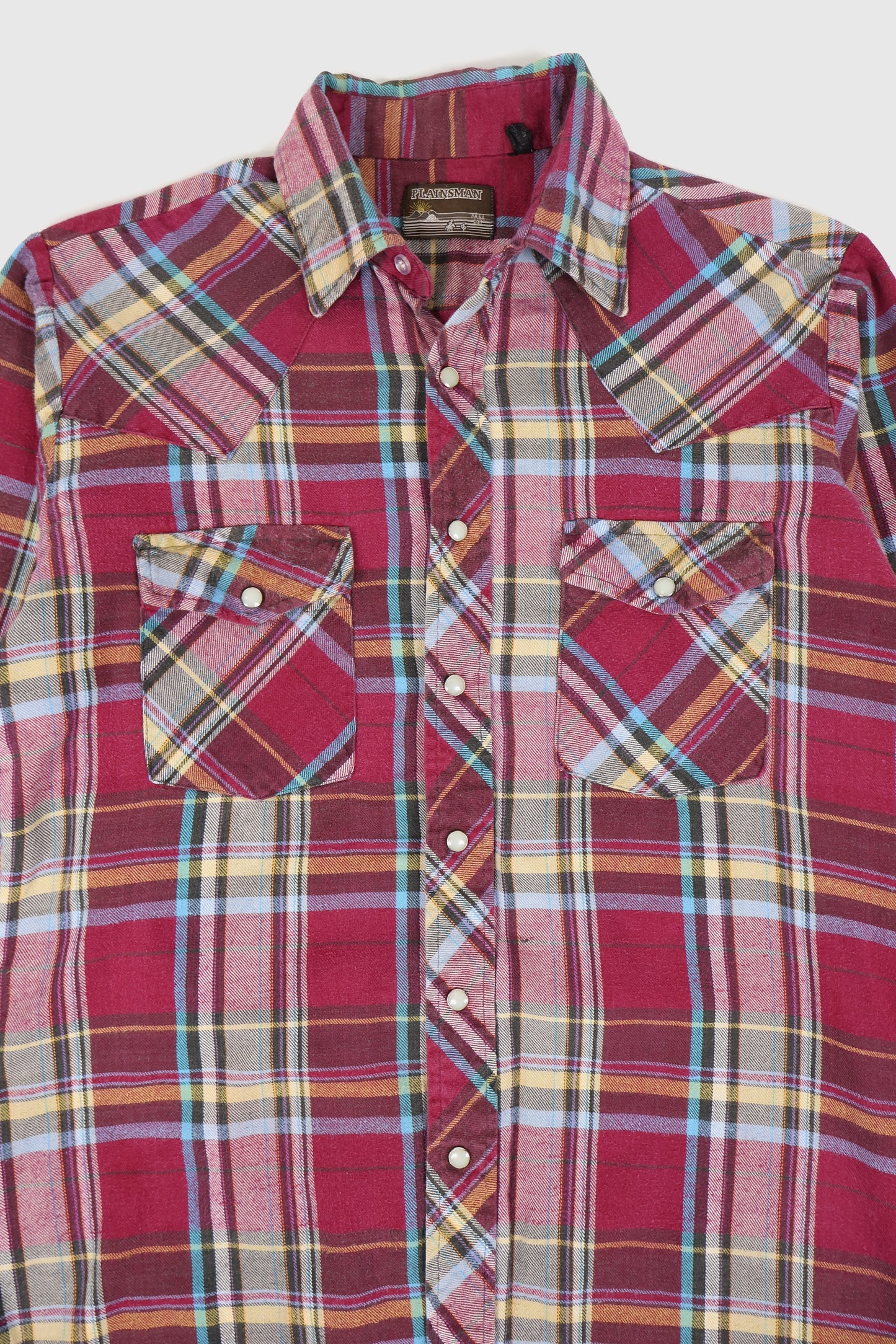 Vintage Snap Button Flannel Shirt Image 1