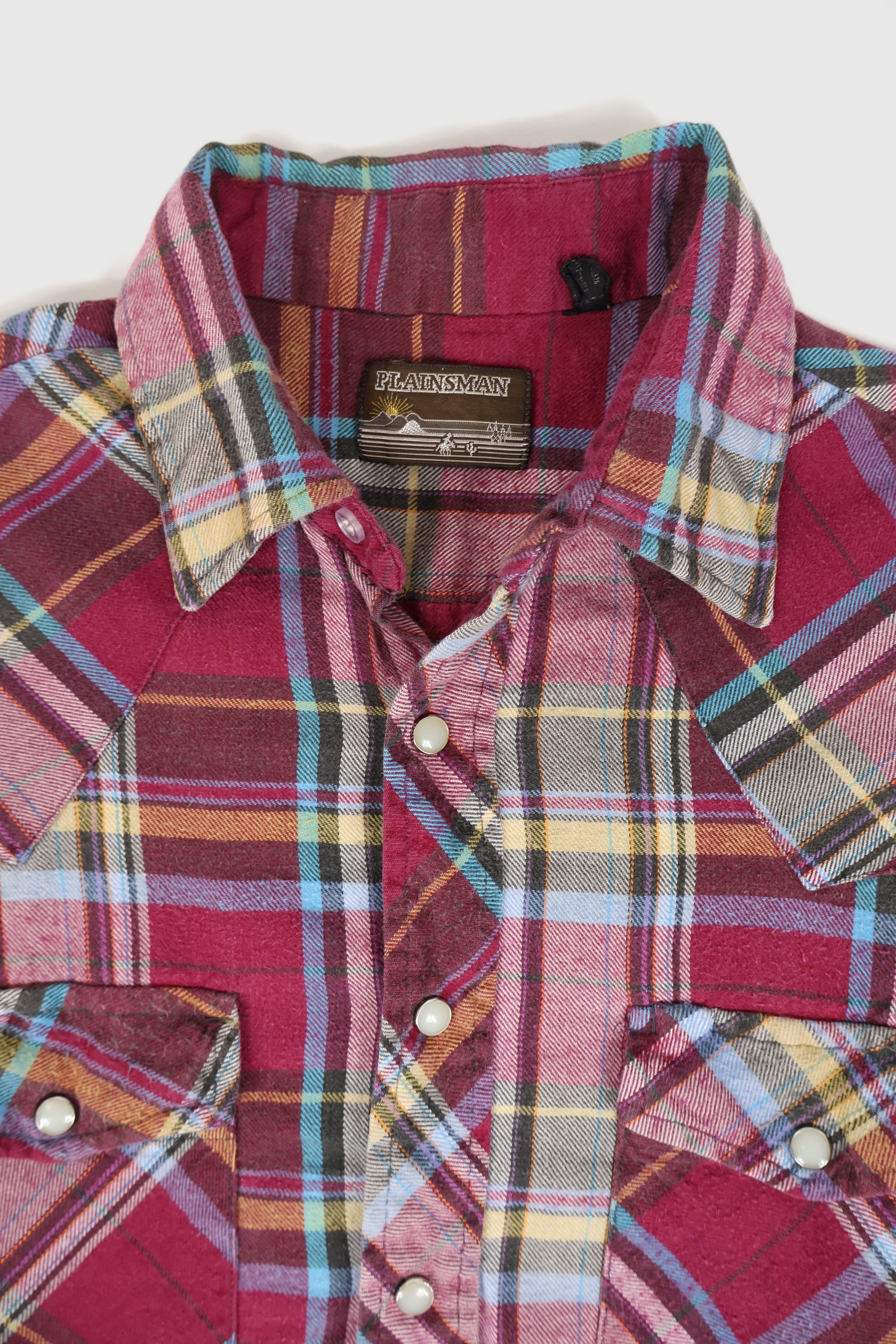 Vintage Snap Button Flannel Shirt Image 2