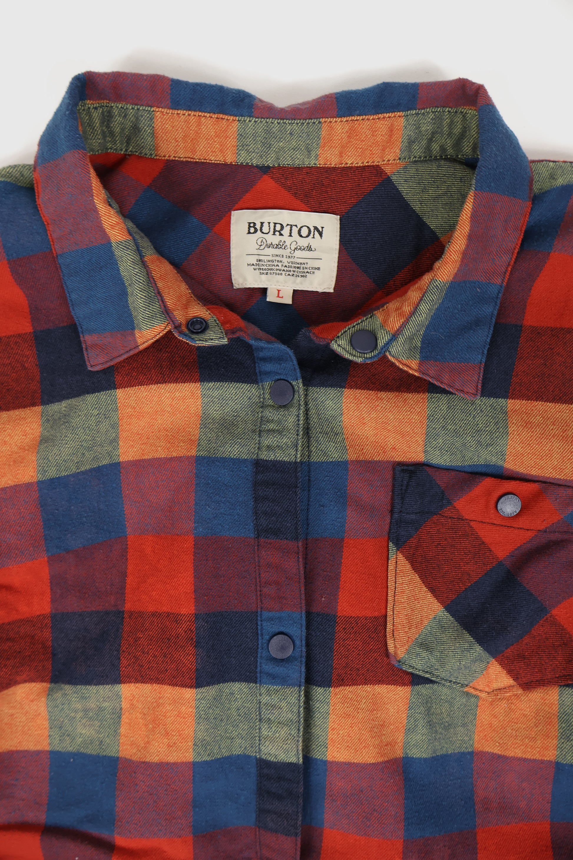 Vintage Burton Flannel Snap Button Shirt Image 2