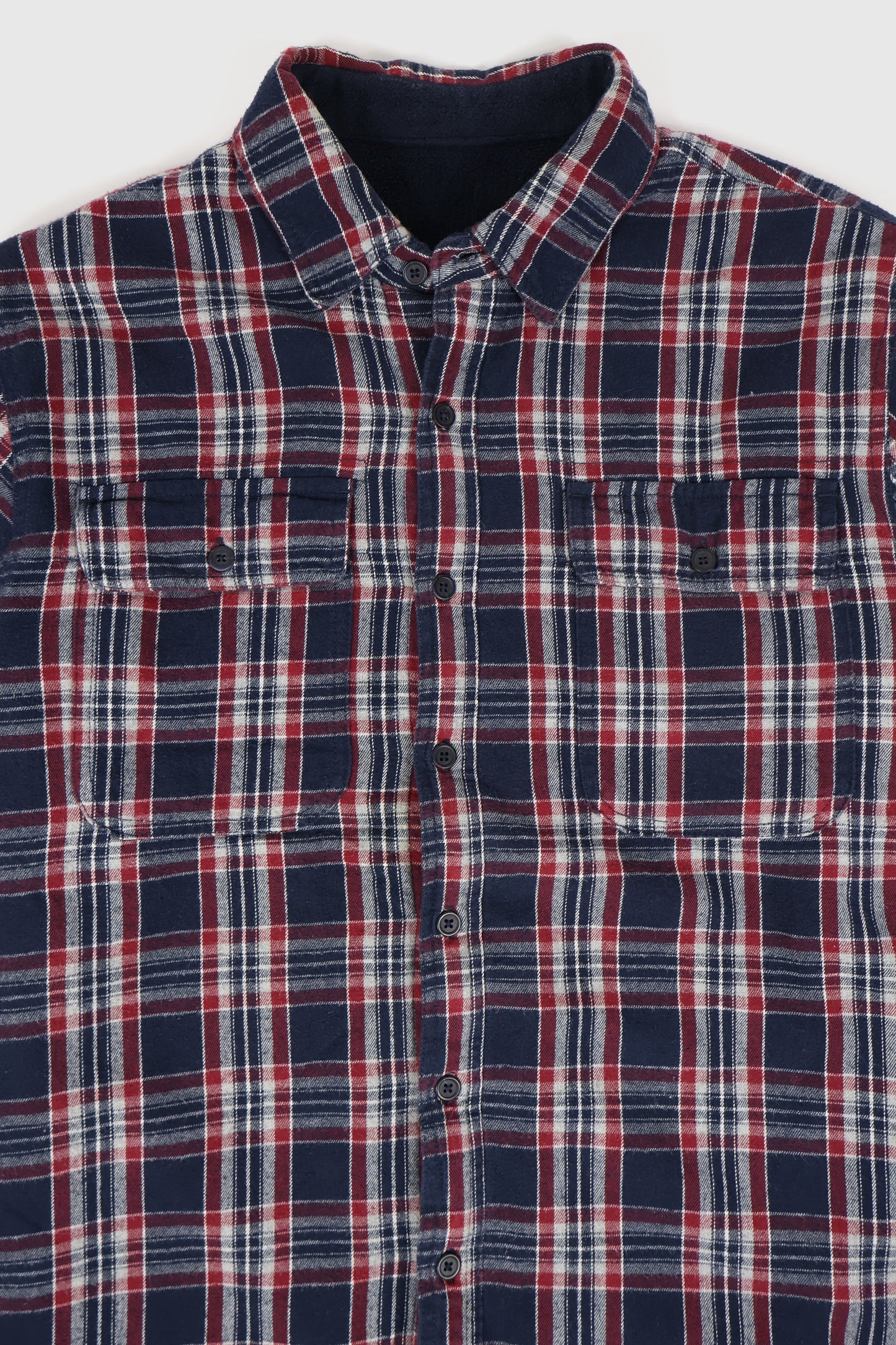 Vintage Fleece Lined Flannel Button-Down Shirt Image 1