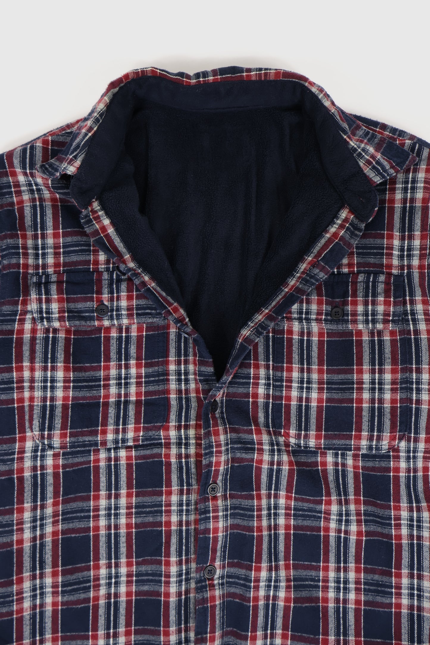 Vintage Fleece Lined Flannel Button-Down Shirt Image 2