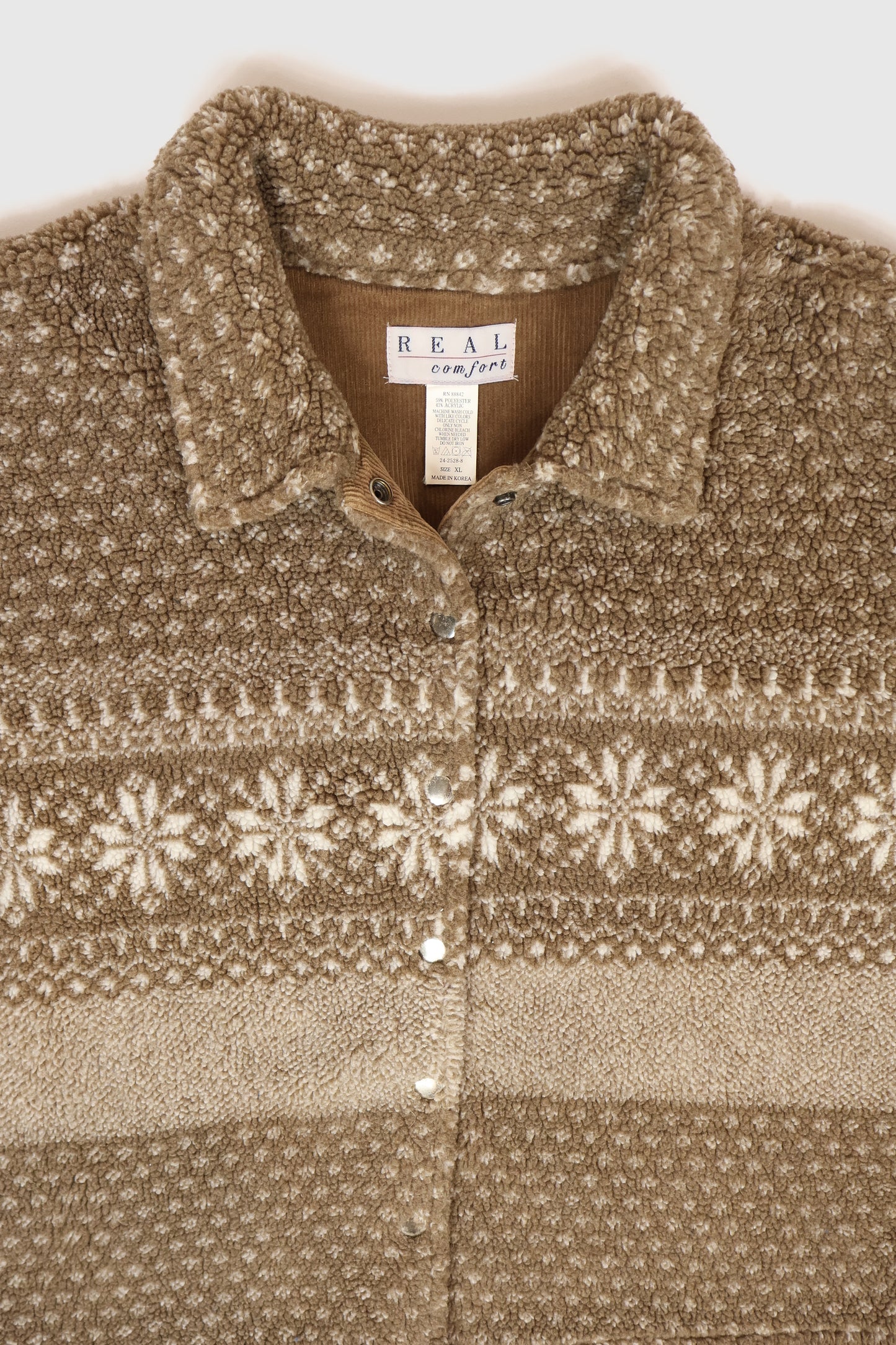 Vintage Snap Button Fleece Jacket Image 2