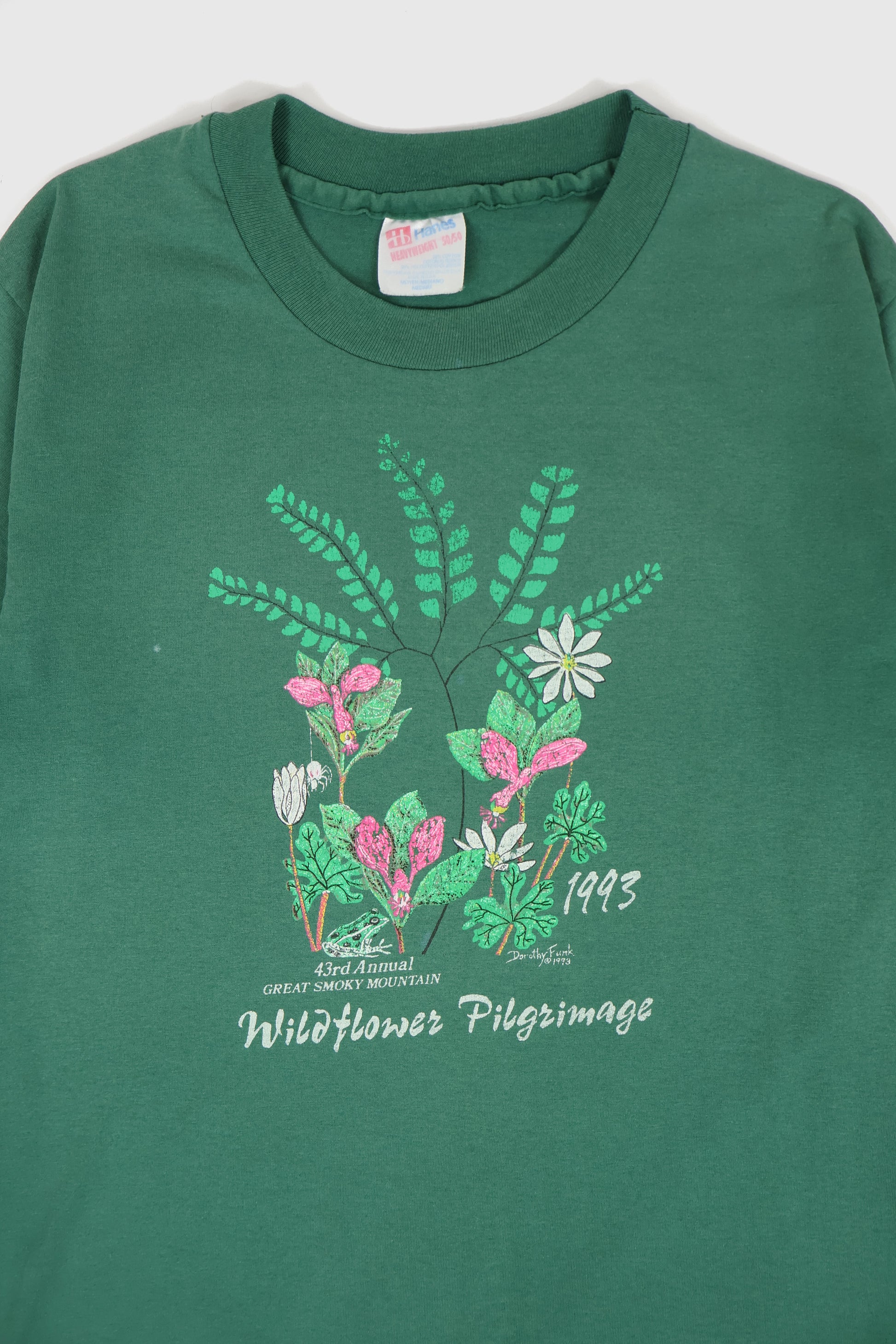 Vintage 1993 Smoky Mountain Wildflower Tee Image 1