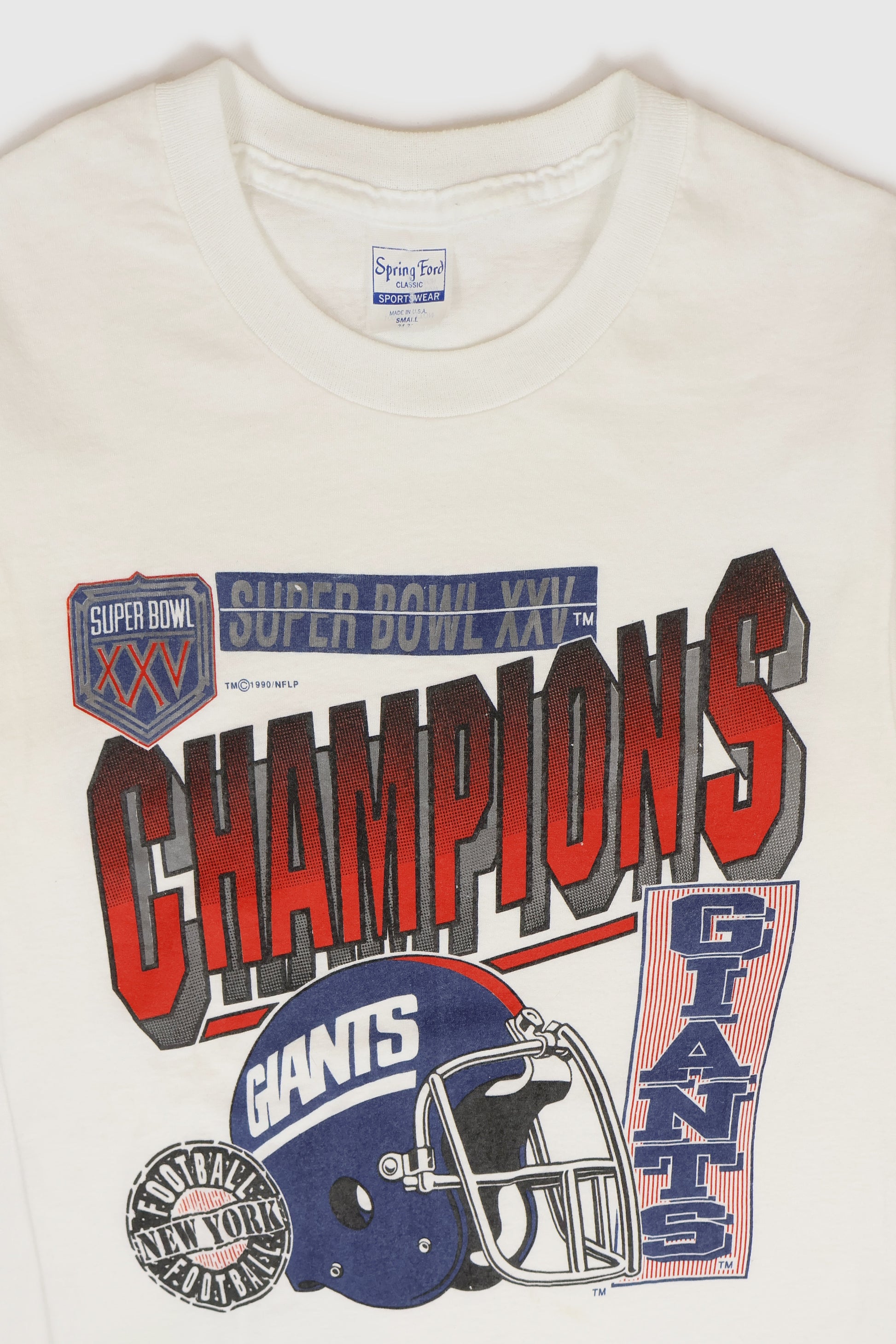 Vintage New York Giants Super Bowl XXV Champions Tee Image 1