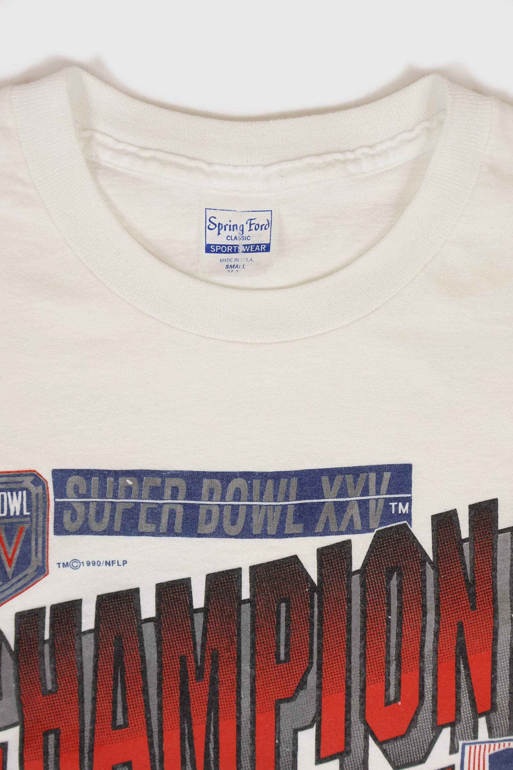 Vintage New York Giants Super Bowl XXV Champions Tee Image 2