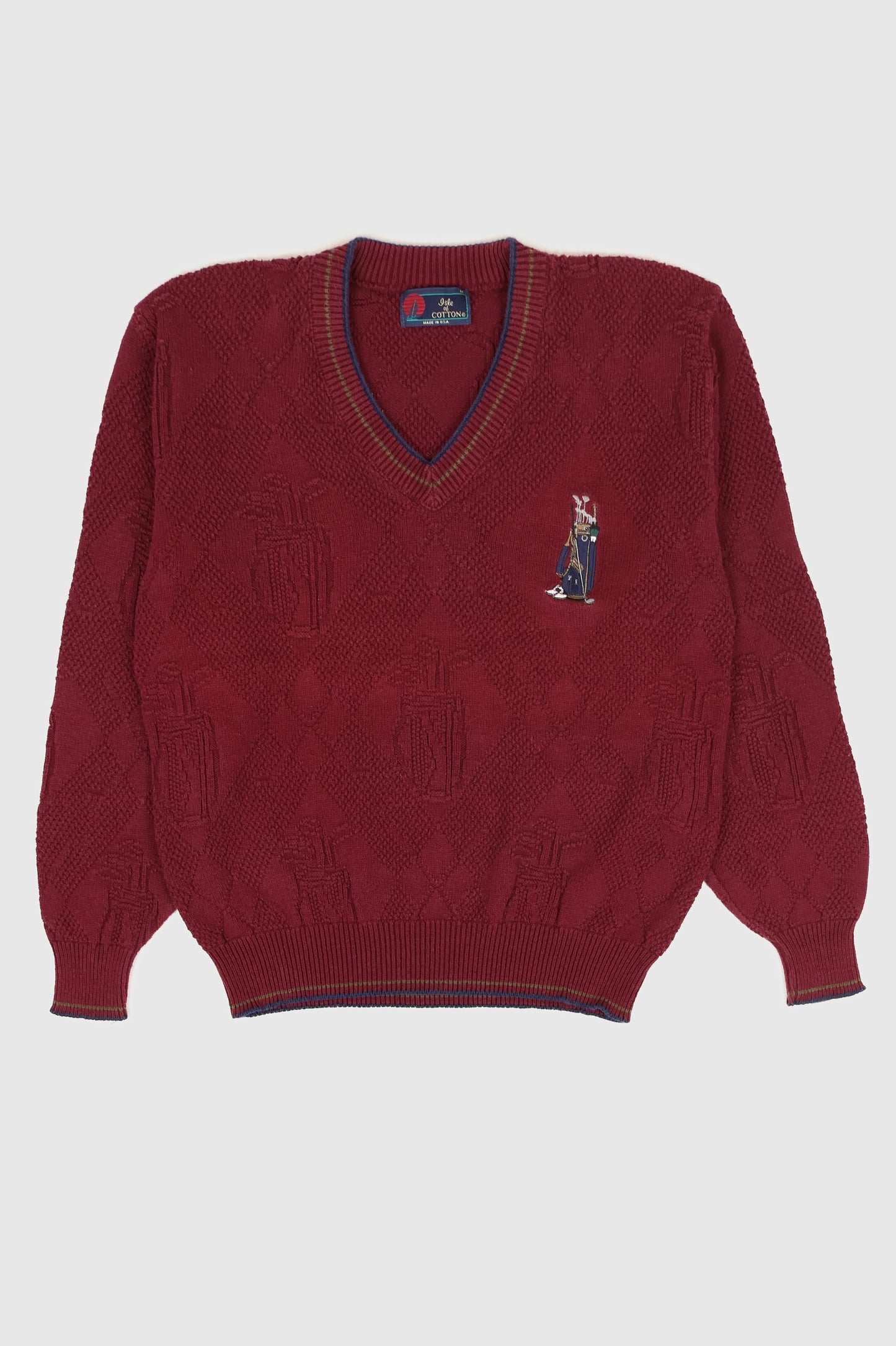 Vintage Embroidered Golf Sweater  Image 0
