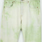 Reworked Green Dyed Levi's 501 Straight Fit Jeans
