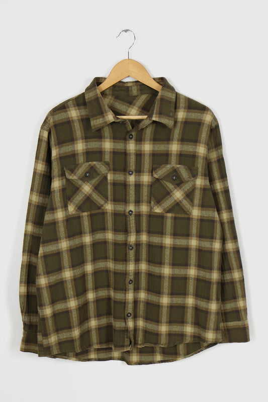 Vintage Heavyweight Plaid Button-Down Shirt