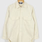 Vintage Woolrich White Flannel Button-Down Shirt