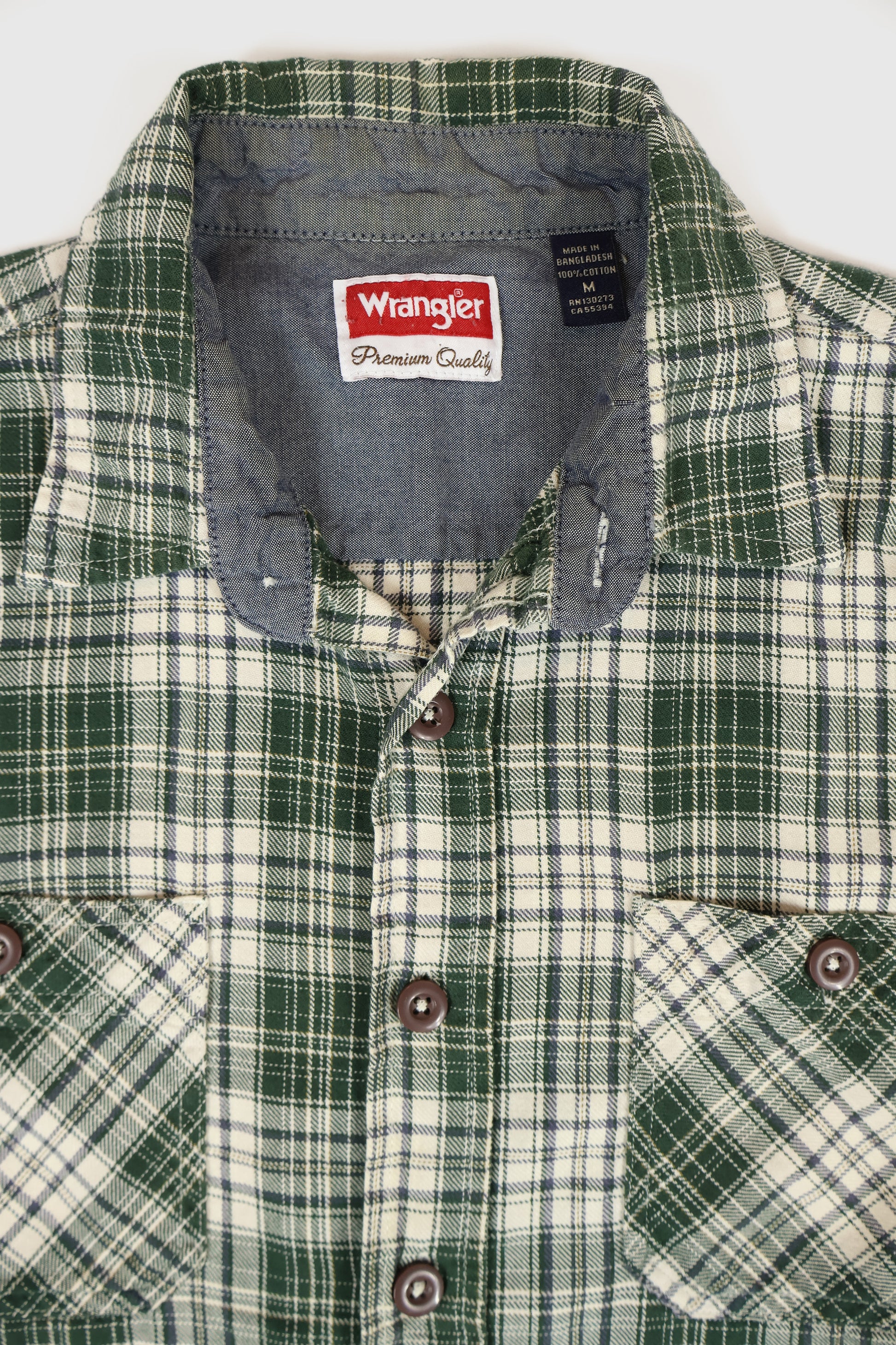 Vintage Wrangler Plaud Button-Down Shirt Image 2