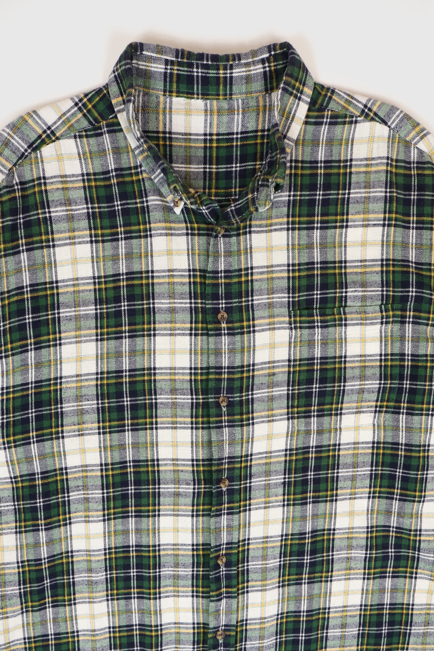 Vintage Plaid Flannel Button-Down Shirt Image 1