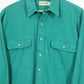 Green Flannel Button-Down Shirt
