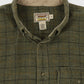 Vintage Green Plaid Heavyweight Button-Down Shirt