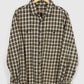 Vintage Green Plaid Button-Down Shirt