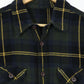 Green Plaid Flannel Button-Down Shirt