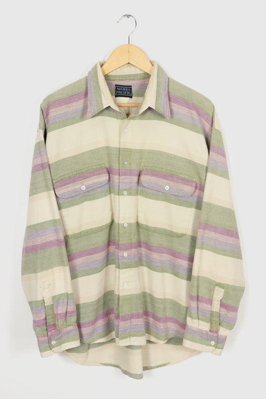 Vintage Striped Button-Down Shirt