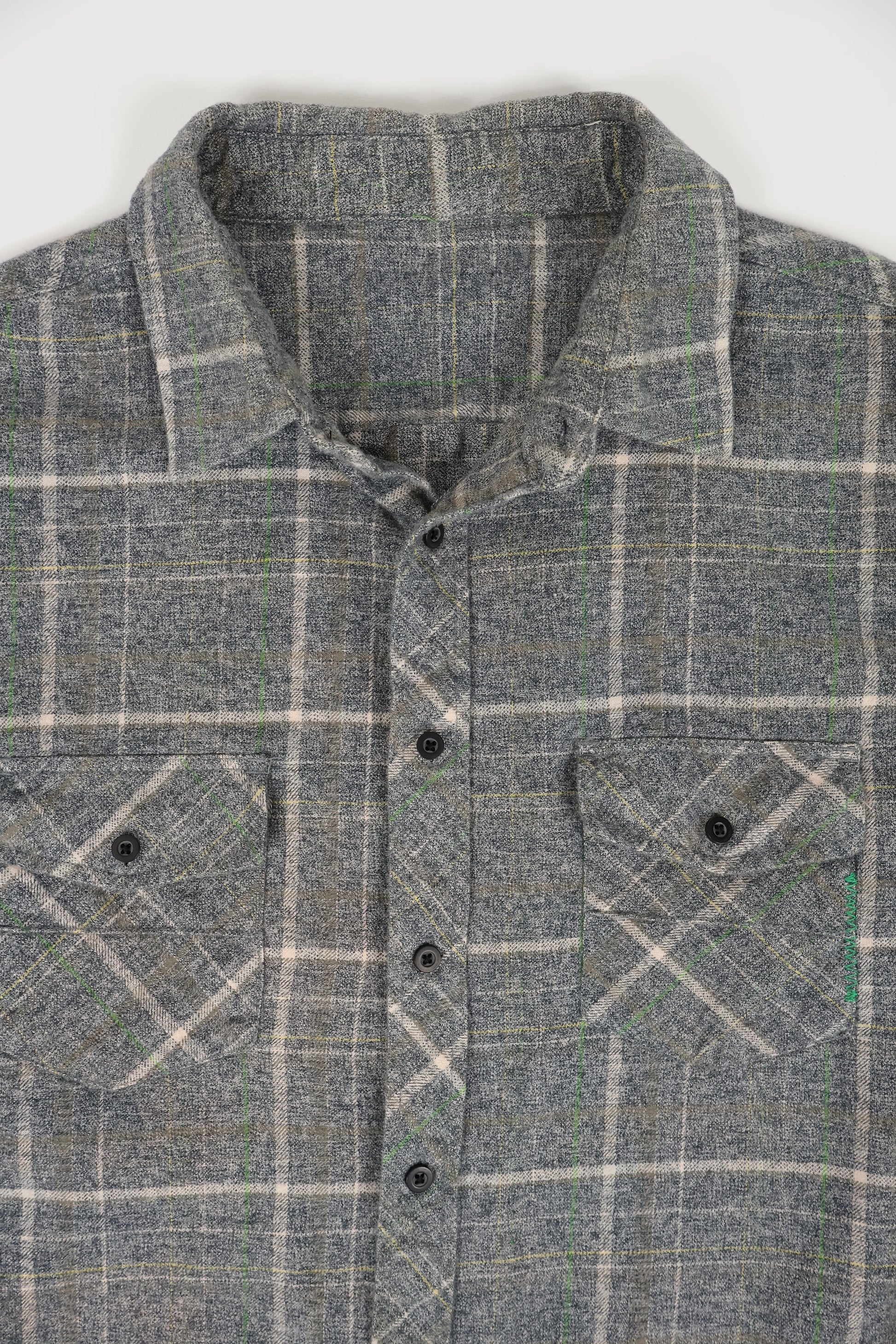 Vintage Plaid Flannel Button-Down Shirt Image 2