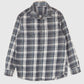 Vintage Grey Plaid Flannel Button-Down Shirt Image 0