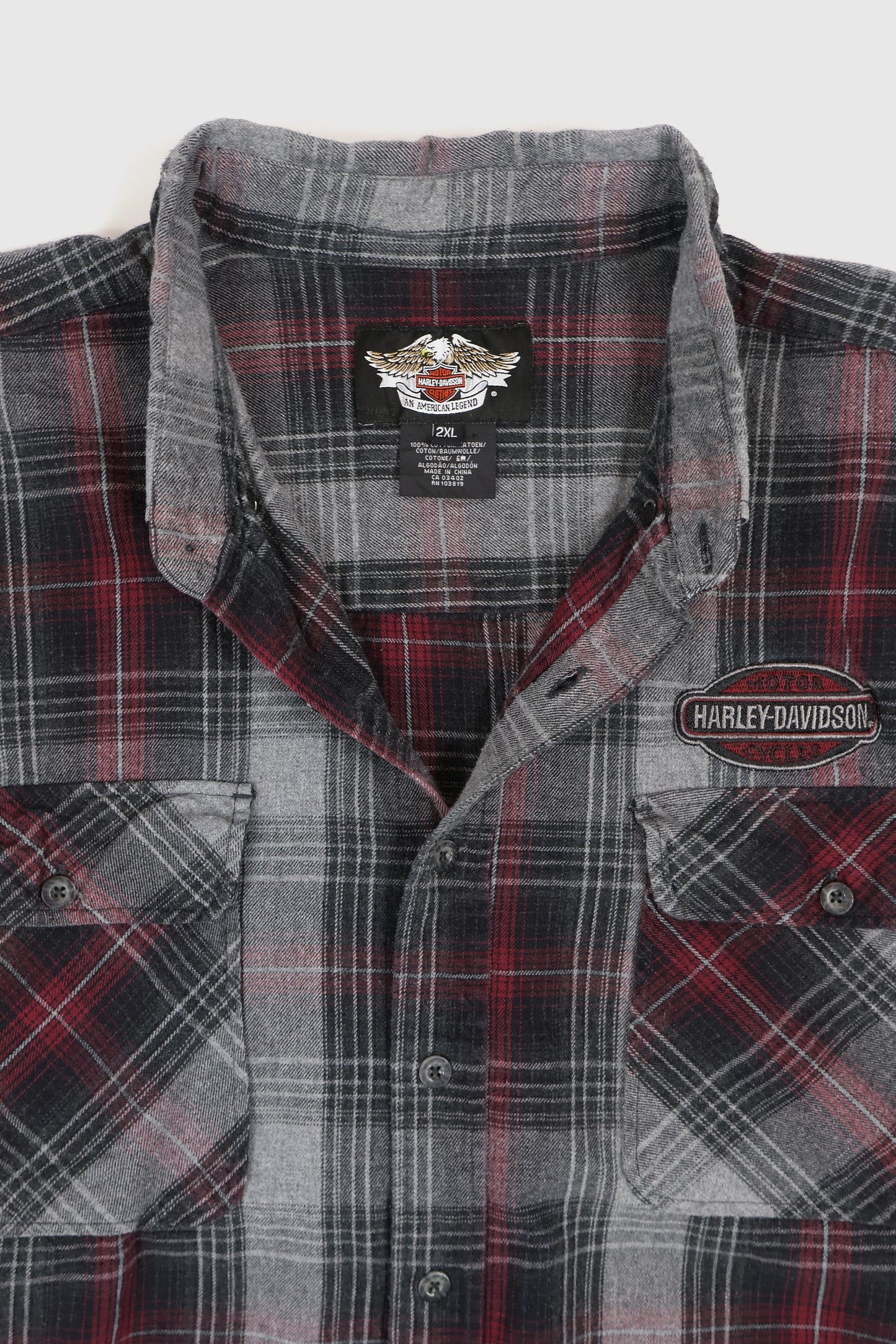 Harley Davidson Plaid Button-Down Shirt