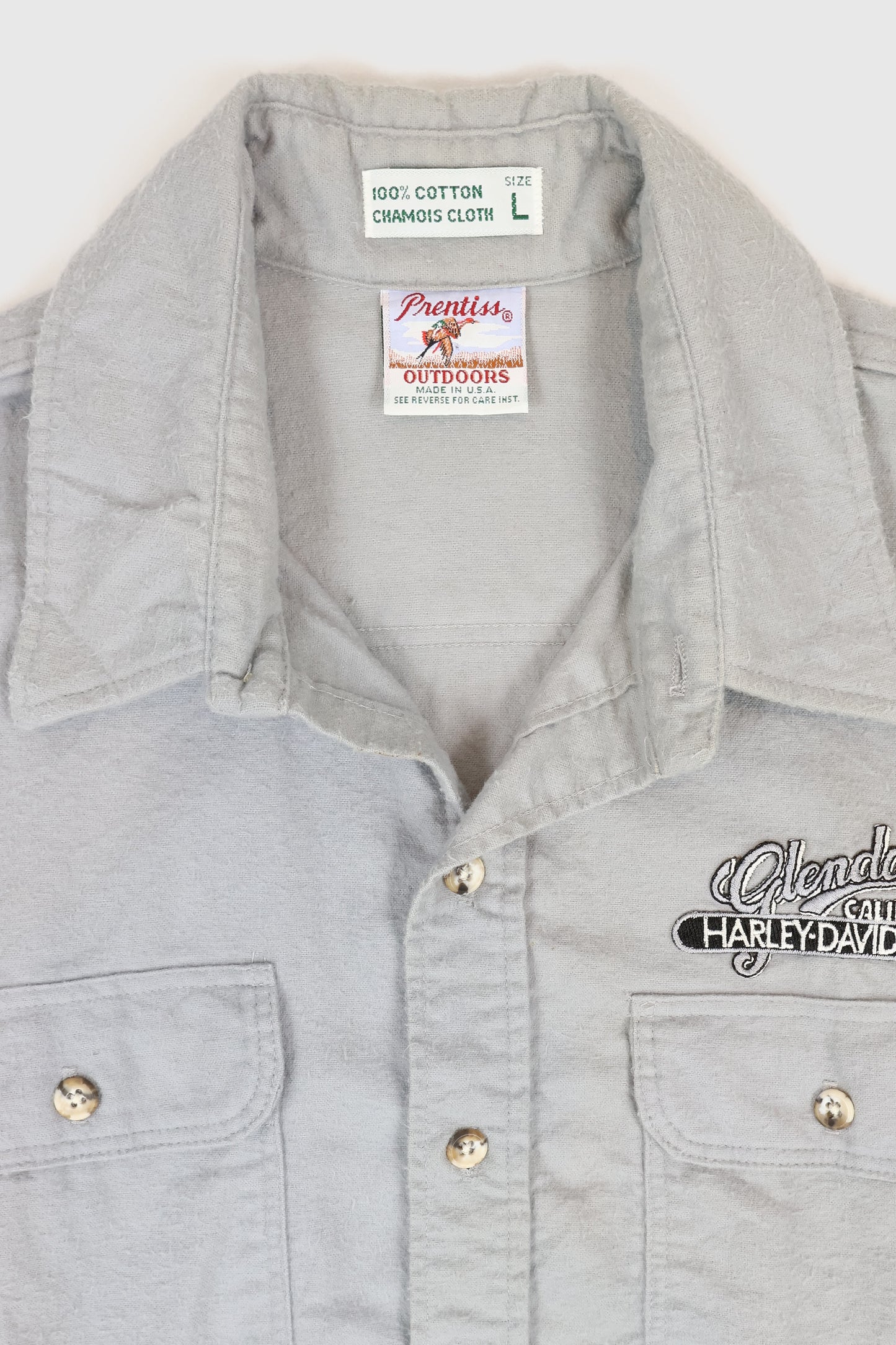 Harley Davidson Glendale California Flannel Button-Down Shirt