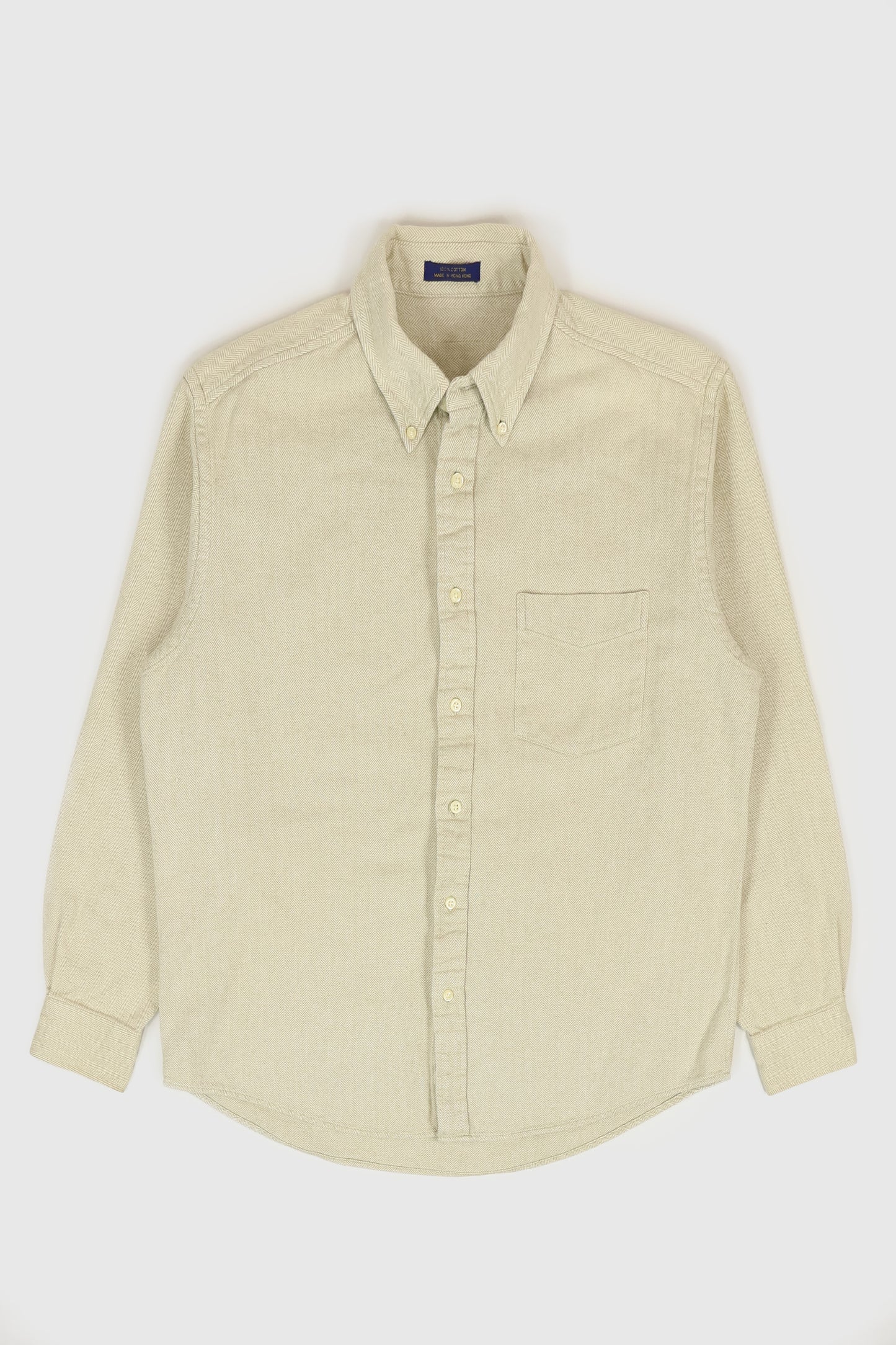 Vintage Heavyweight Herringbone Button-Down Shirt Image 0