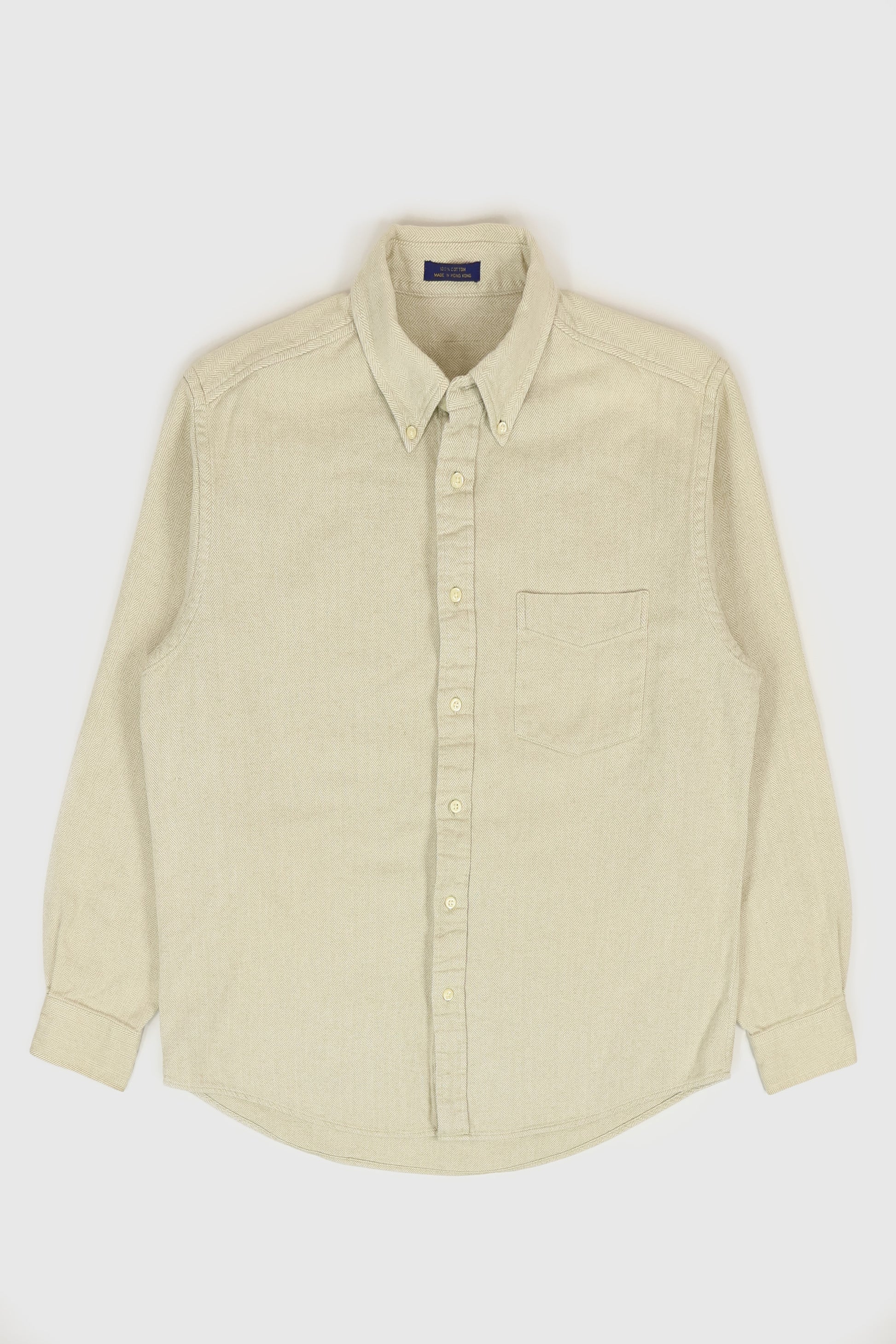 Vintage Heavyweight Herringbone Button-Down Shirt Image 0