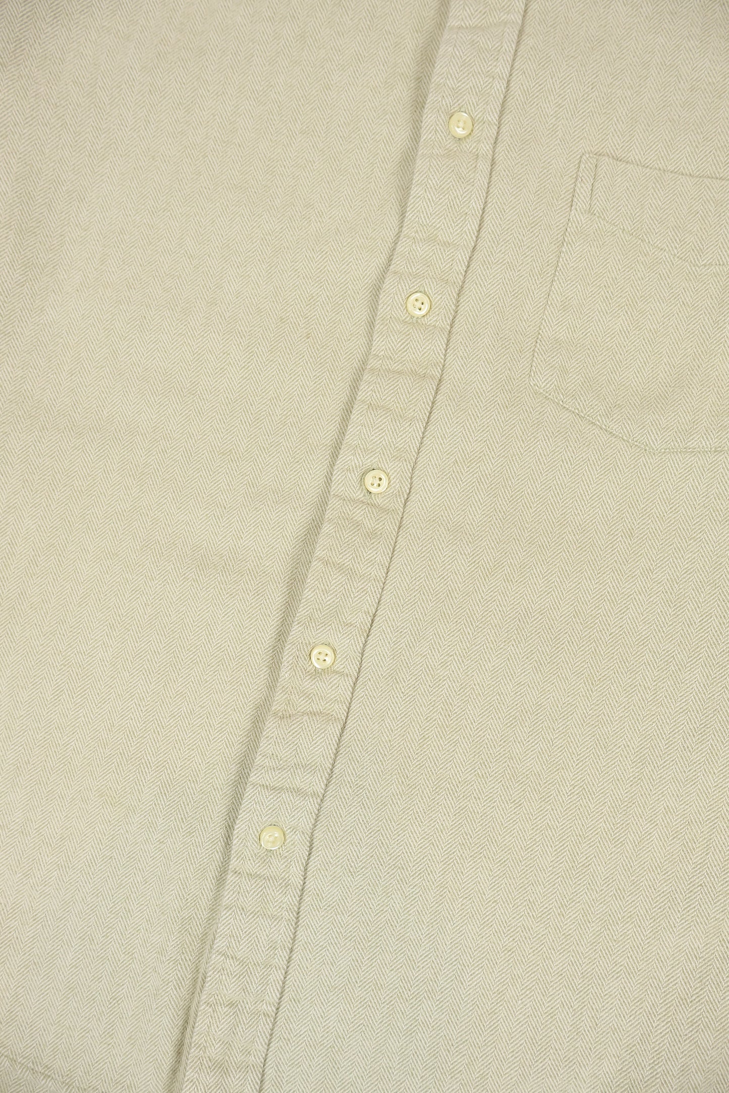 Vintage Heavyweight Herringbone Button-Down Shirt Image 3