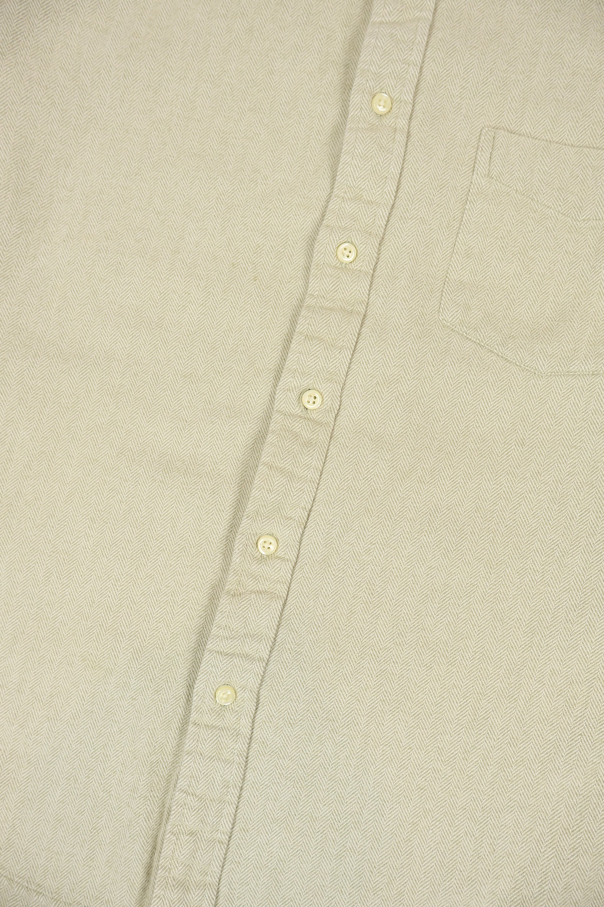 Vintage Heavyweight Herringbone Button-Down Shirt Image 3