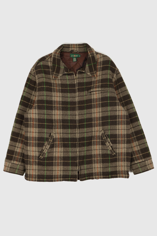 Vintage J. Crew Plaid Full Zip Jacket Image 0