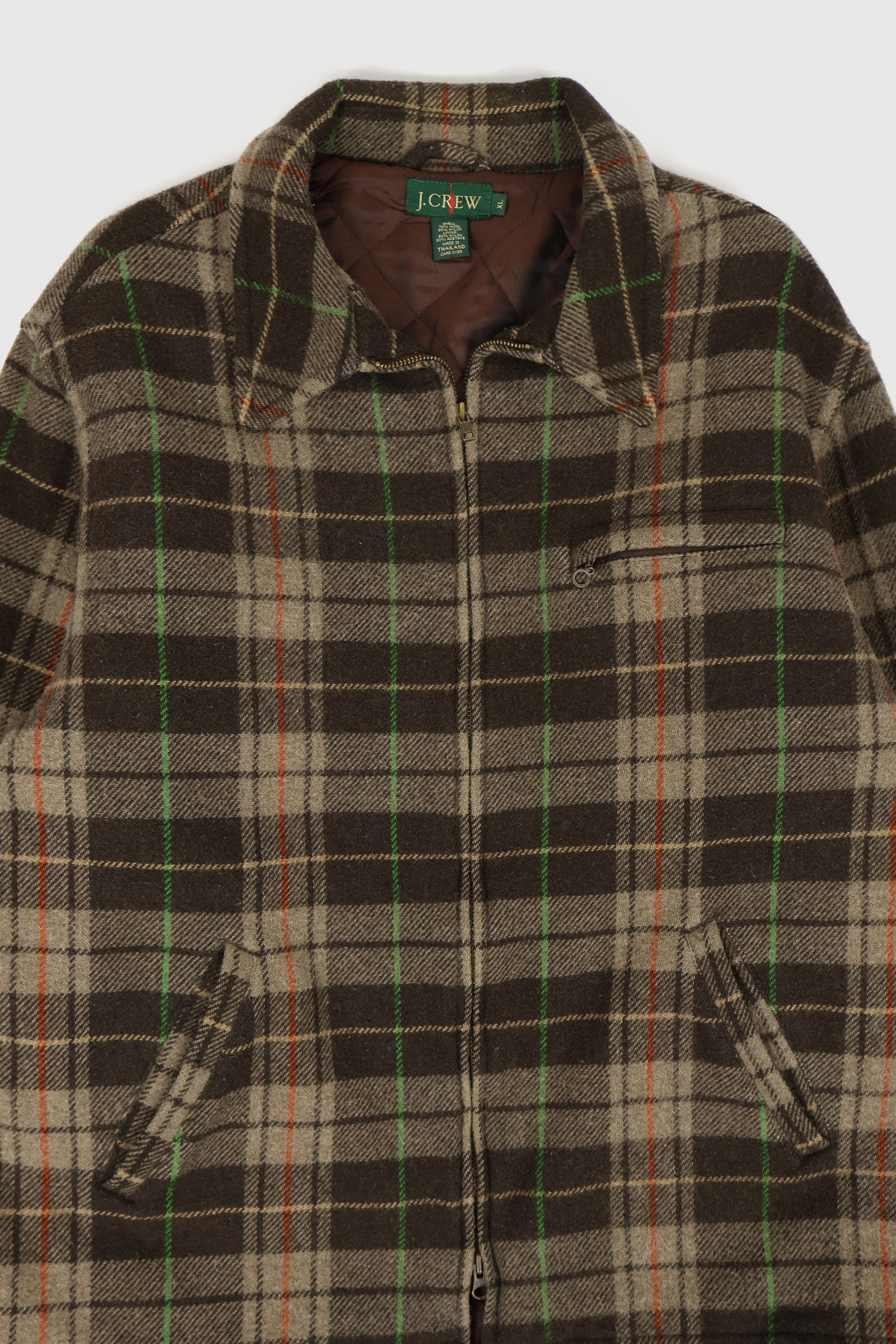 Vintage J. Crew Plaid Full Zip Jacket Image 2